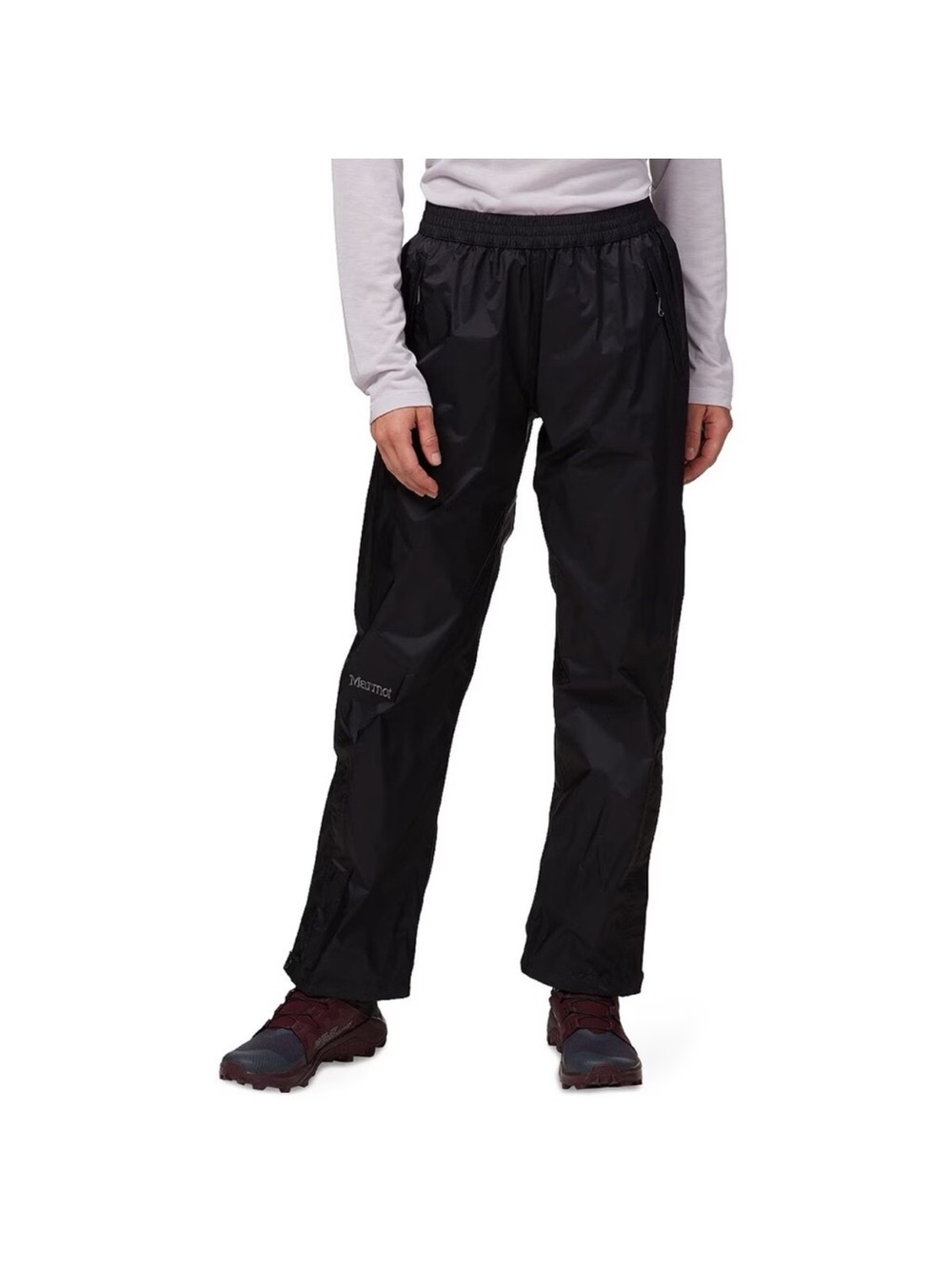 Marmot PreCip Eco Pant Women's Rain Waterproof Pull On Small Side Zip Nior Black